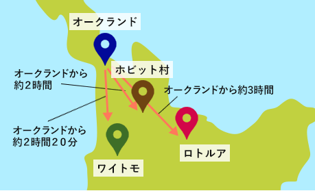 テカポ級の星空グレートバリア島プラン地図