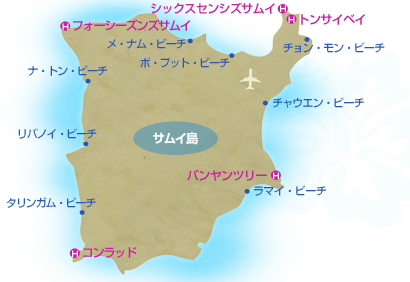 サムイ島map